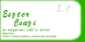 eszter csuzi business card